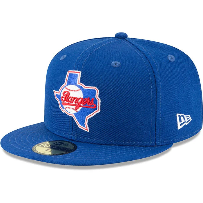 New Era Texas Rangers Mens Blue 1984 Cooperstown Wool 59FIFTY Fitted Hat